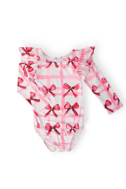 Bow La La L/S Flutter Sleeve Leotard