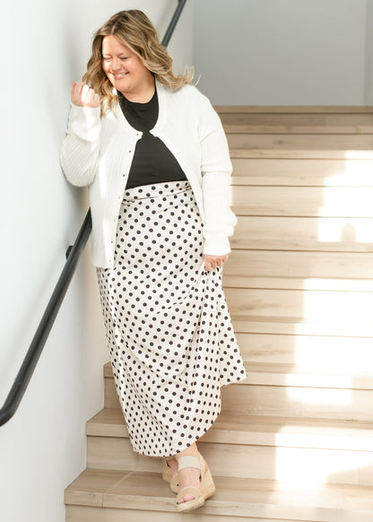 Braylyn Polka Dot Maxi Skirt