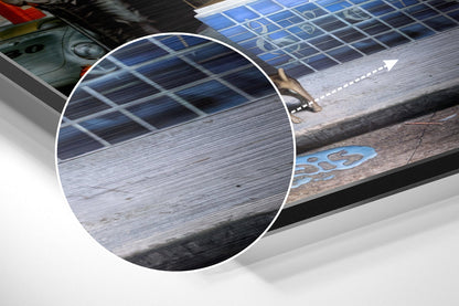 Retro Street Brushed Aluminium Dibond Wall Art