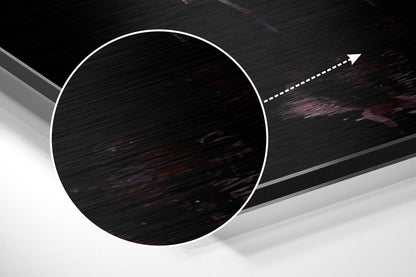 Flamingo Flock On Black Brushed Aluminium Dibond Wall Art