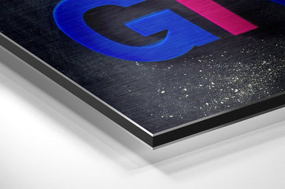 Don't Give Up Brushed Aluminium Dibond Wall Art