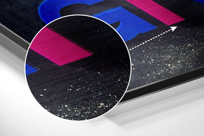 Don't Give Up Brushed Aluminium Dibond Wall Art