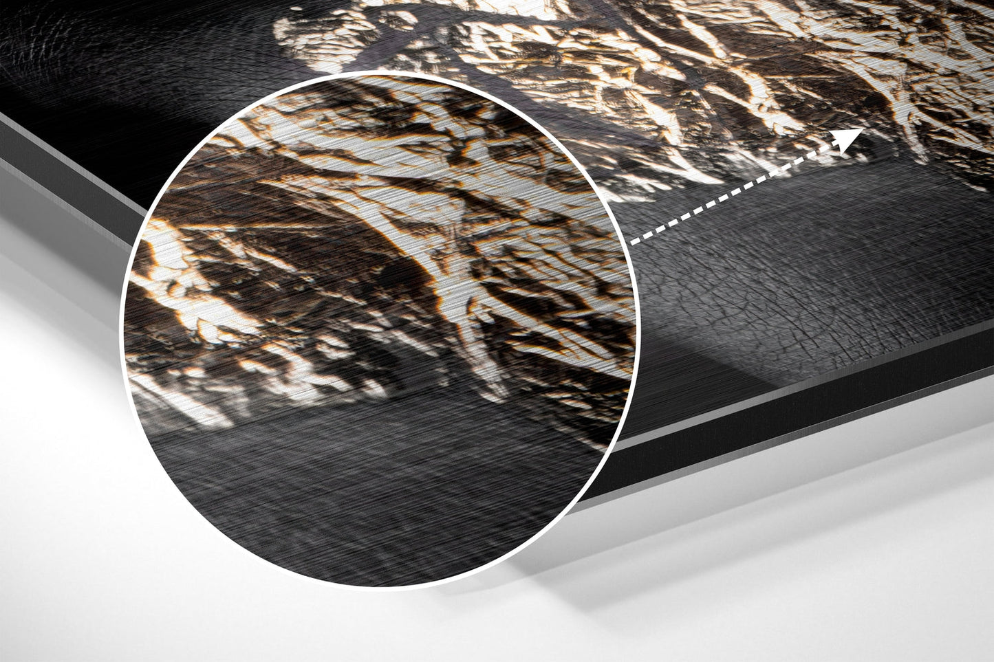 Gold Leaf Mask Woman Portrait Brushed Aluminium Dibond Wall Art