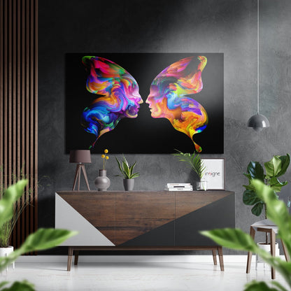 Butterfly Minds Brushed Aluminium Dibond Wall Art