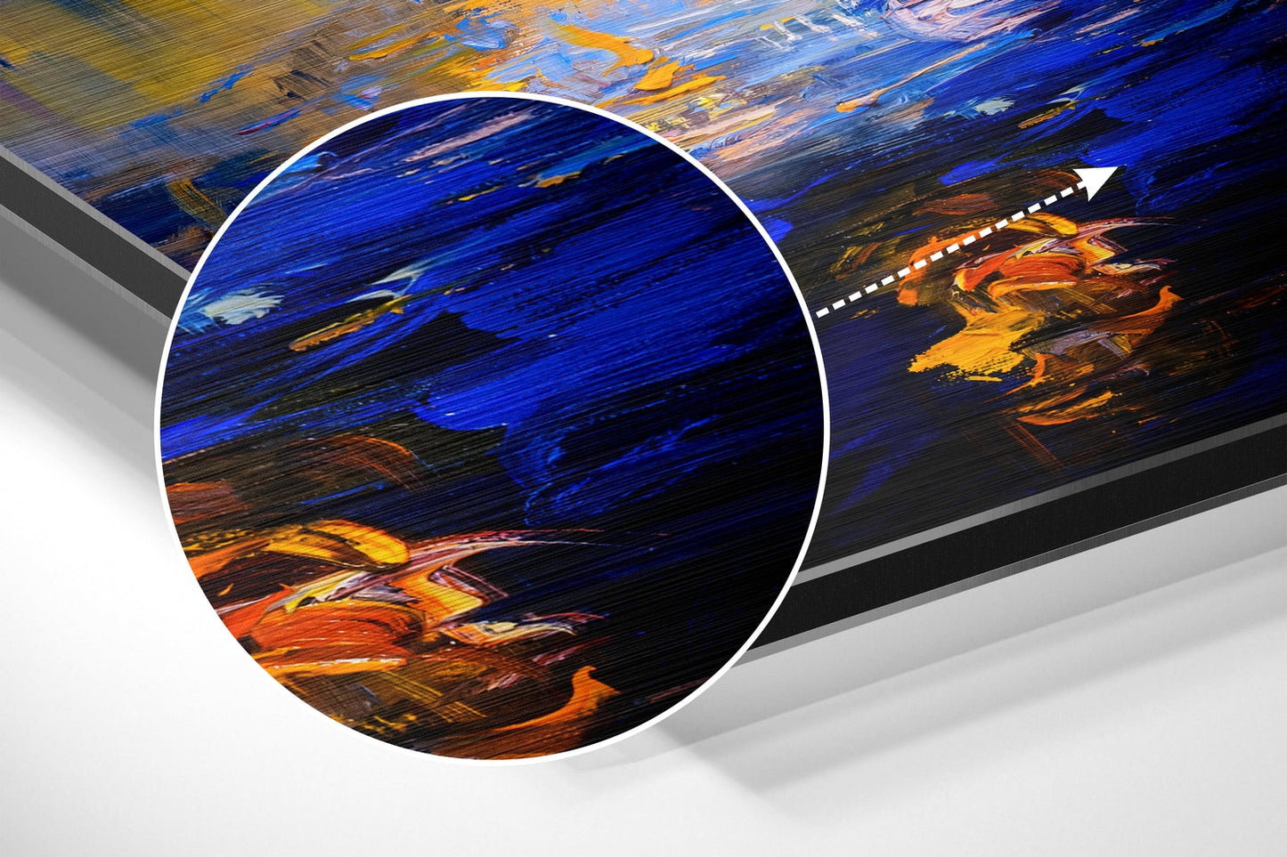 Painted Sunset Brushed Aluminium Dibond Wall Art