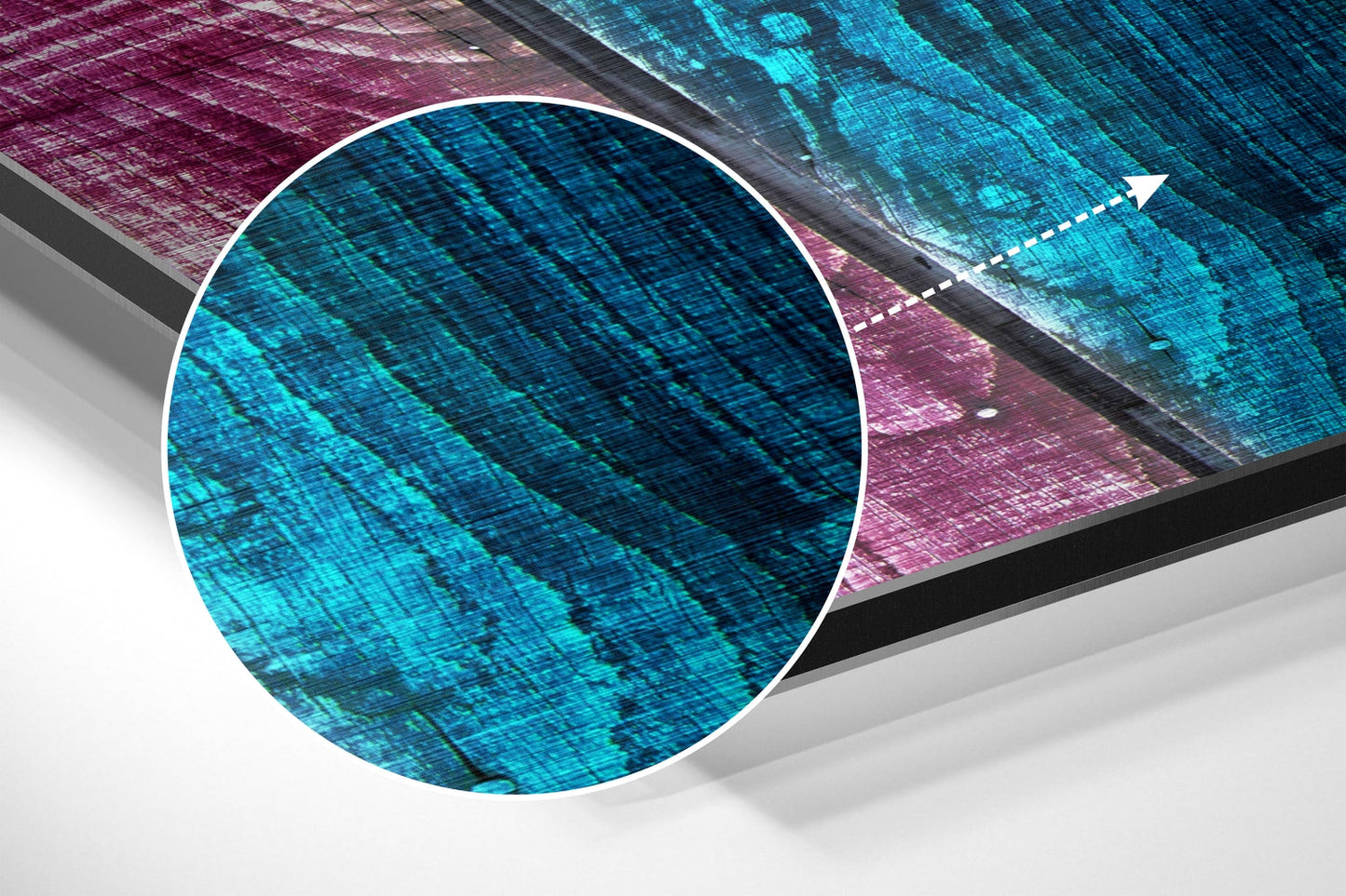 Colorful Wooden Brushed Aluminium Dibond Wall Art