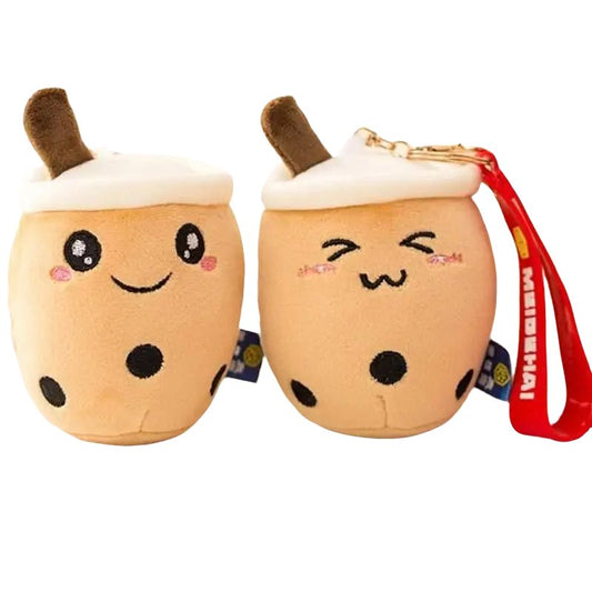 Bubble Tea Milk Tea Keyring 10cm Cute Soft Plush Boba Keychain