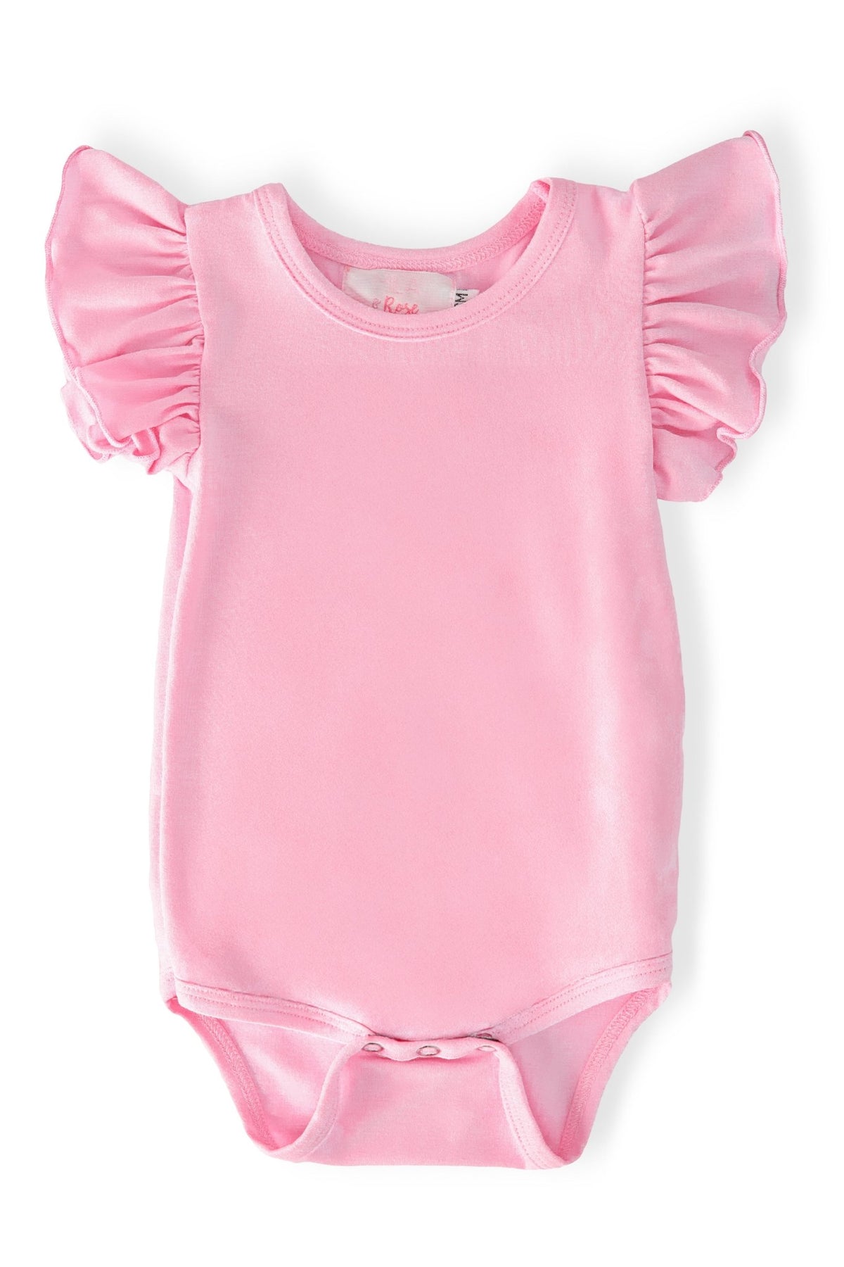 Bubblegum Pink S/S Flutter Bodysuit