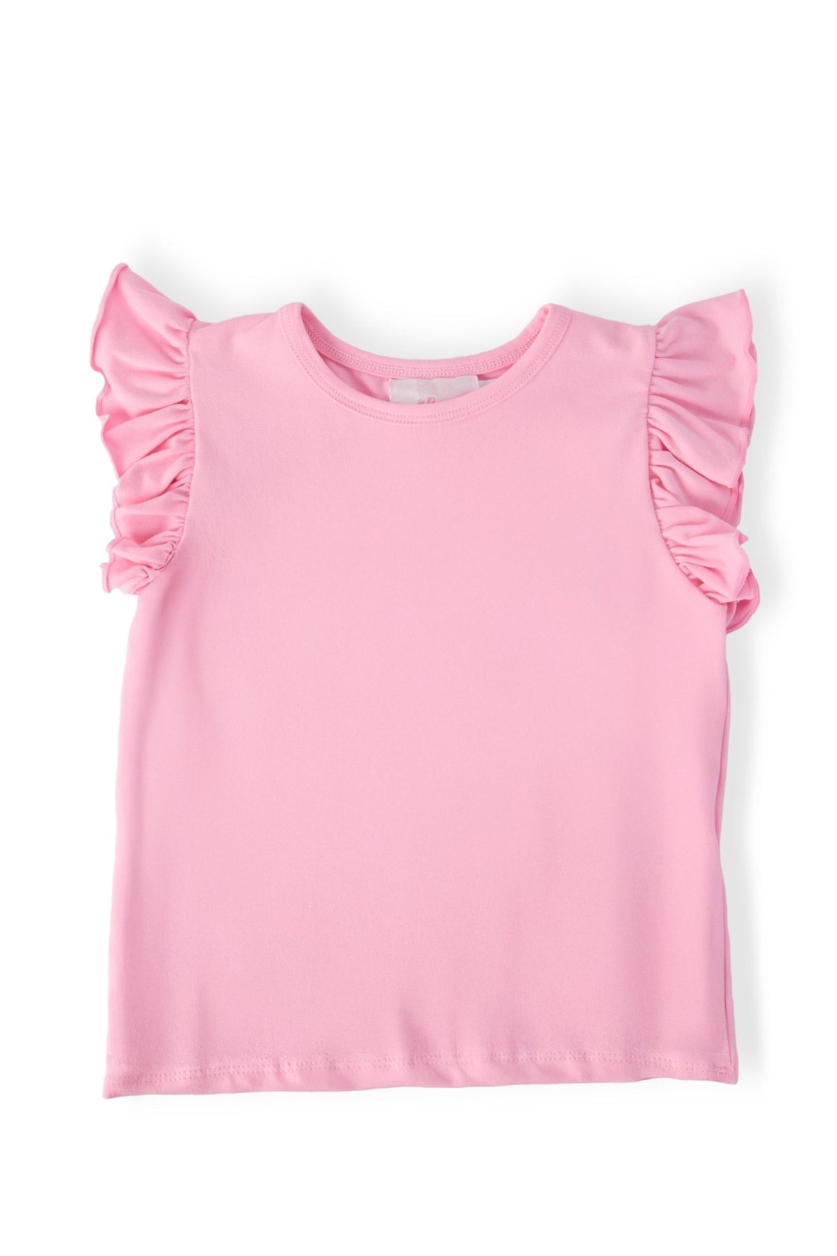 Bubblegum Pink S/S Ruffle Tee