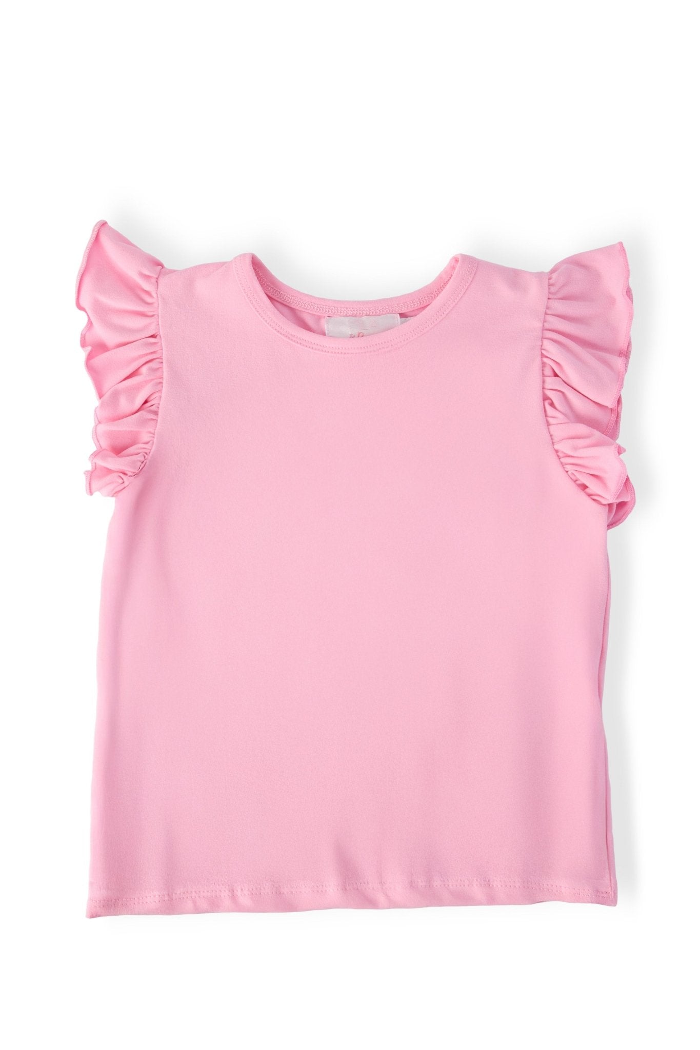 Bubblegum Pink S/S Ruffle Tee