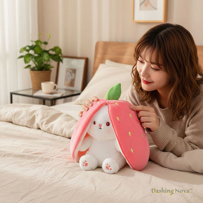 Bunny Plush with Strawberry or Carrot Design – Sweet Toy for Kids