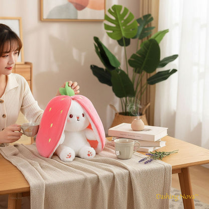 Bunny Plush with Strawberry or Carrot Design – Sweet Toy for Kids