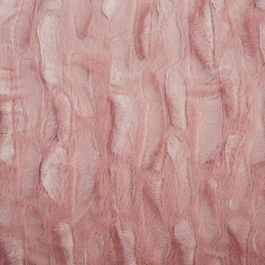 Tache Faux Fur Dusty Rose Gold Pink Throw Blanket (#7)