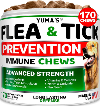 Flea & Tick Chews for Dogs 170 Count Oral All Breeds & Ages