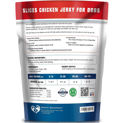 Chicken Jerky Dog Treats 1.5 lb Human-Grade Grain-Free