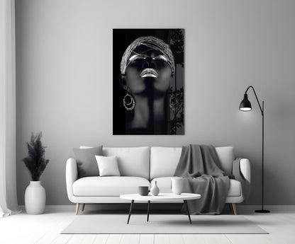 Silver Woman Glass Wall Art