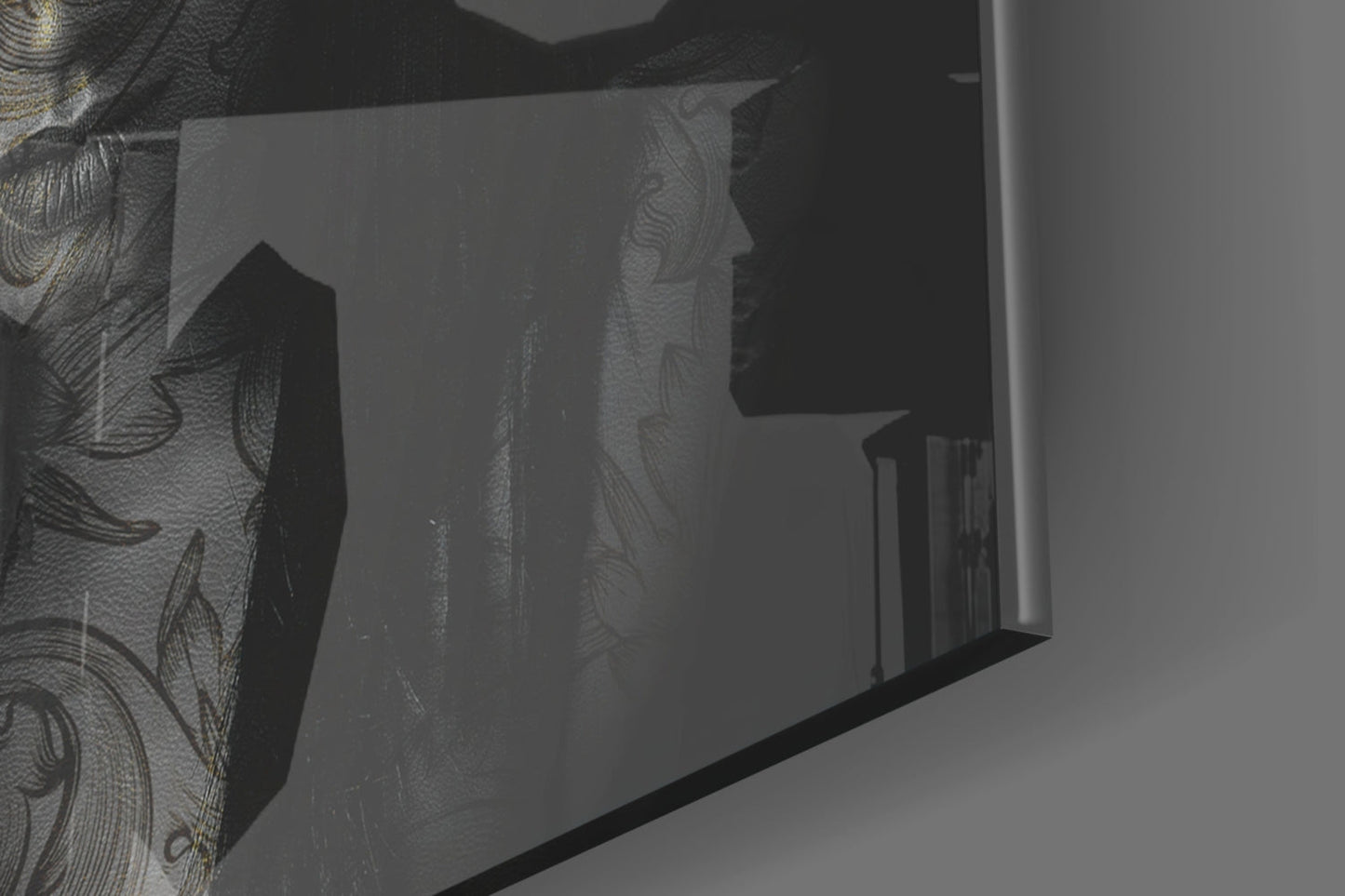 Tattooed Woman Glass Wall Art