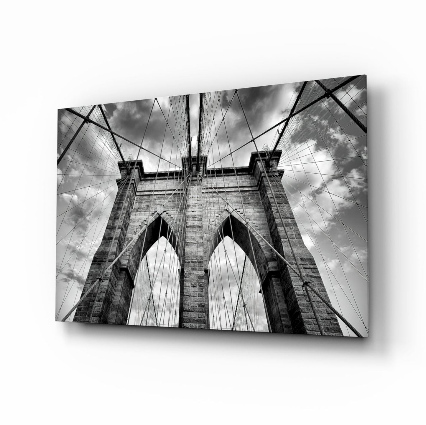 Bridge Arches Upward View Glass Wall Art
