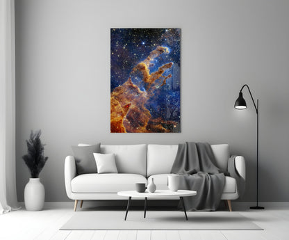 Pillars of Creation Nebula Glass Wall Art