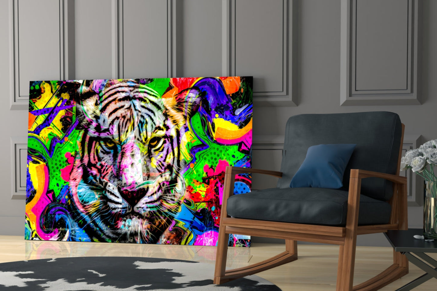 Eye of the Tiger Glass Wall Art