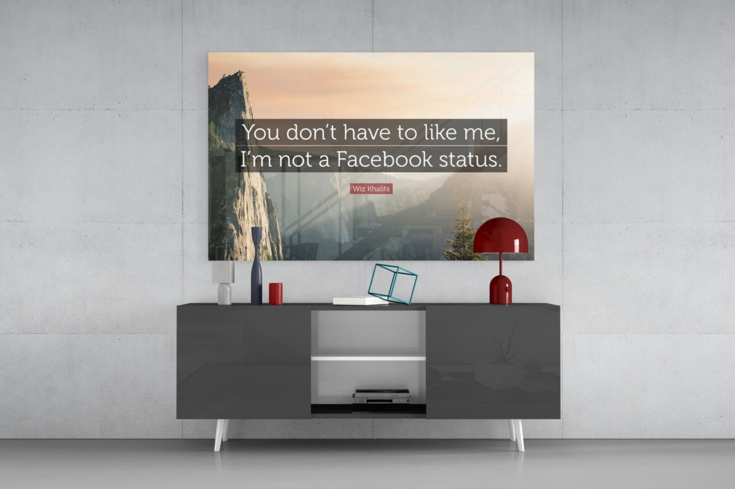 Not a Facebook Status Glass Wall Art