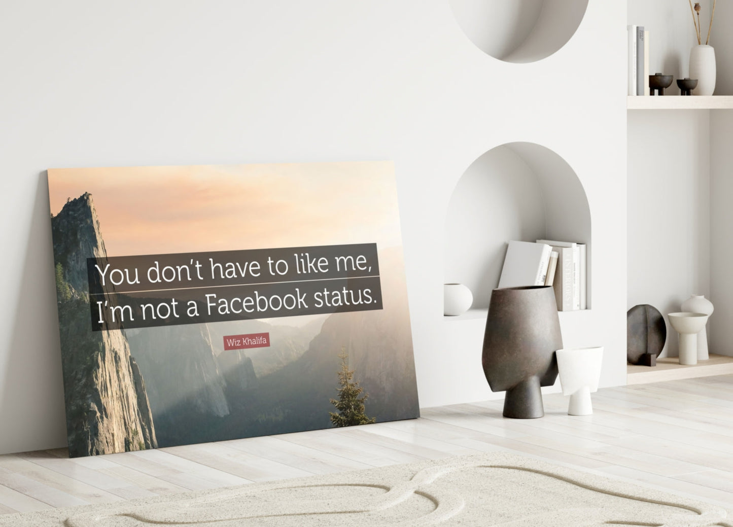 Not a Facebook Status Glass Wall Art