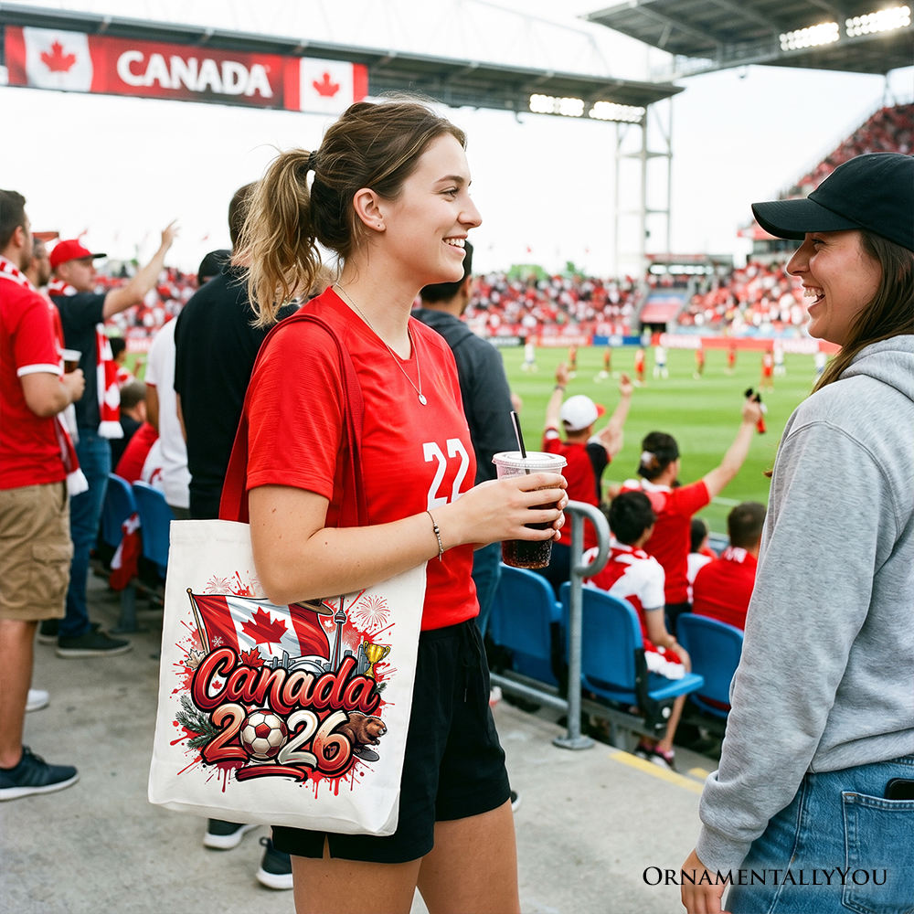 Canada 2026 Soccer Cup Global Championship Tote Bag, Fans Football Gift Shopper