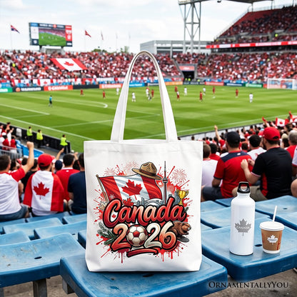 Canada 2026 Soccer Cup Global Championship Tote Bag, Fans Football Gift Shopper