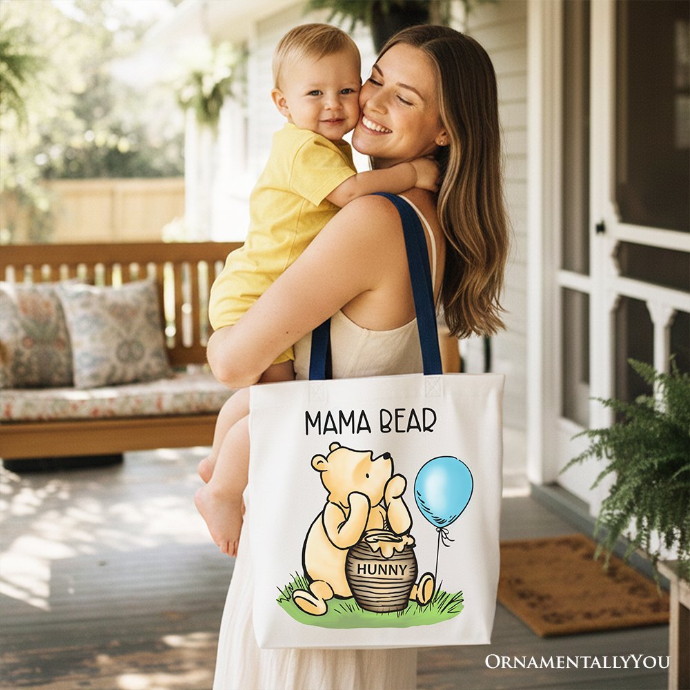 Charming Mama Winnie-the-Pooh Cute Tote Bag, 1926 A.A. Milne Mom Gift Shopper