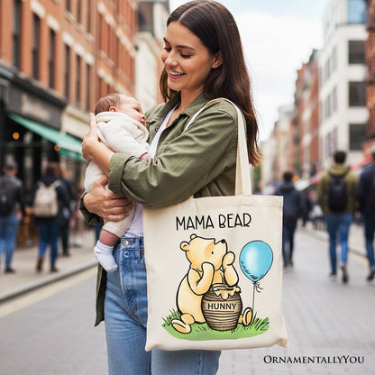 Charming Mama Winnie-the-Pooh Cute Tote Bag, 1926 A.A. Milne Mom Gift Shopper