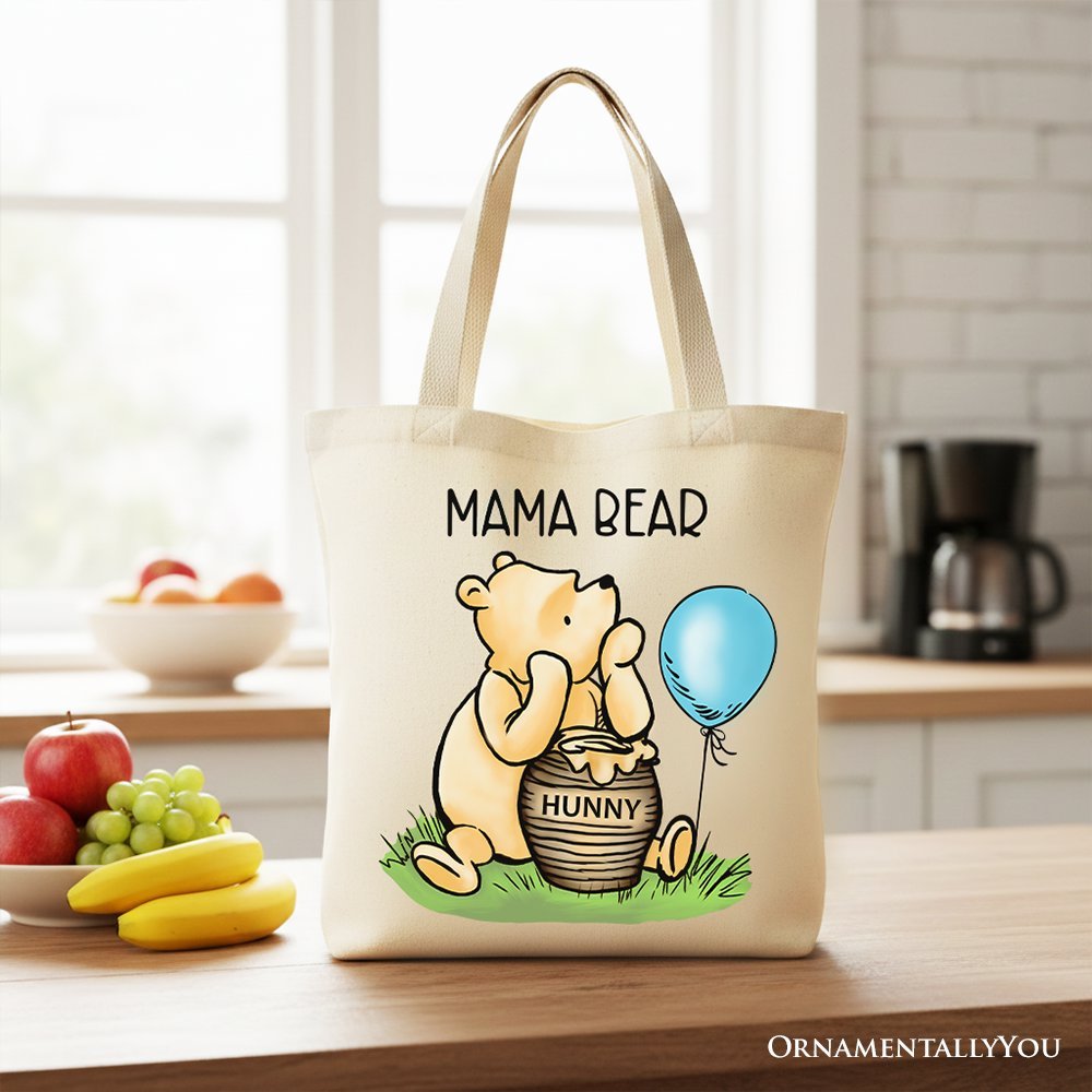 Charming Mama Winnie-the-Pooh Cute Tote Bag, 1926 A.A. Milne Mom Gift Shopper