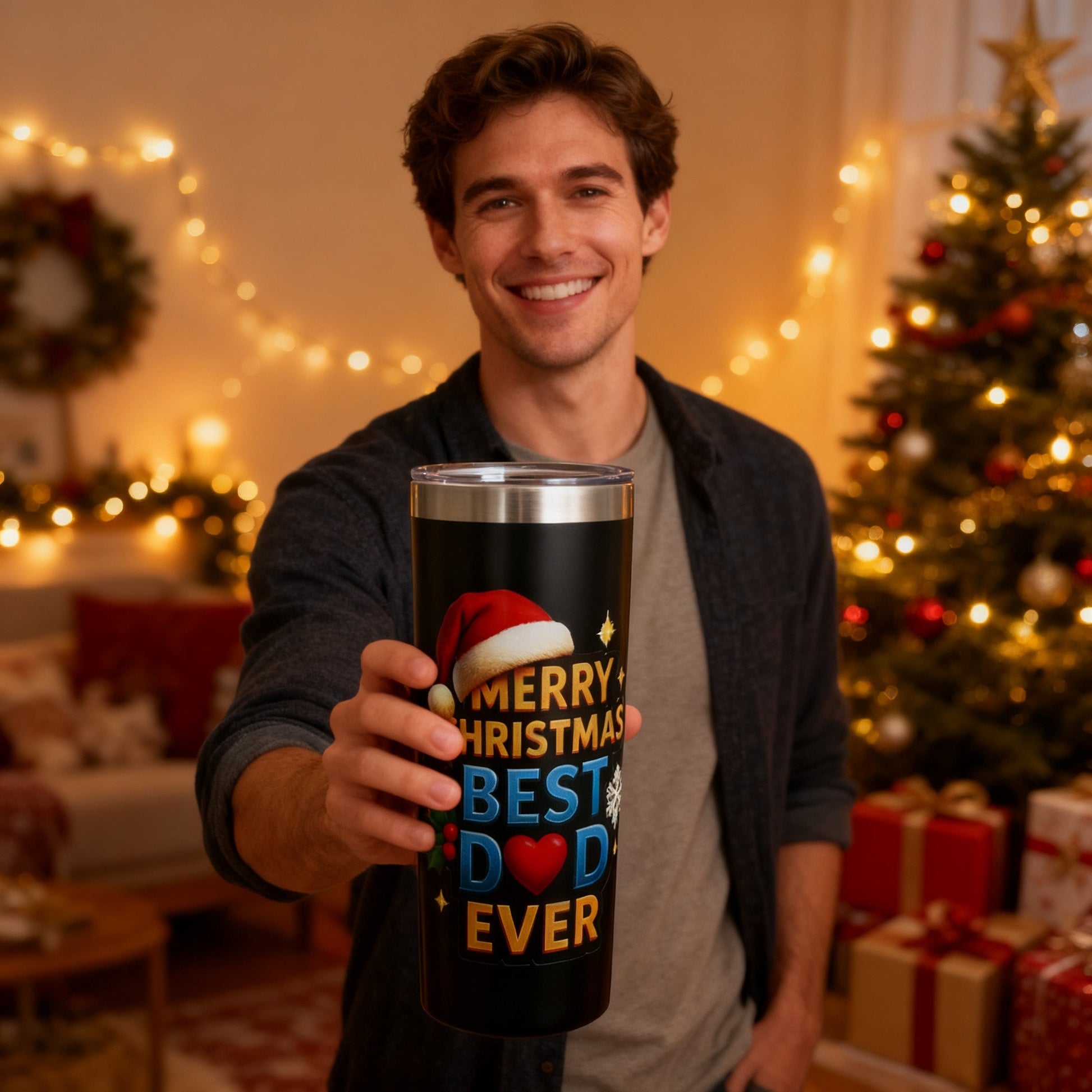 Christmas Gift for Parents – 20oz Tumbler Best Mom & Dad Ever