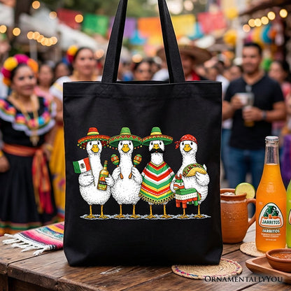 Cinco De Mayo Goose Mexican Tote Bag, Funny Fiesta Gift Shopper