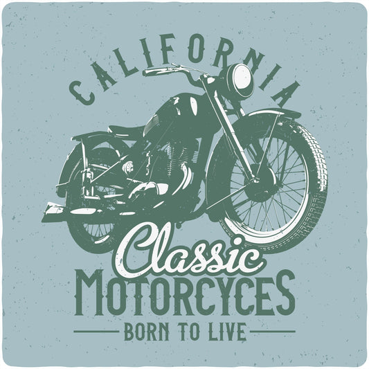 Classic Motorcycles Men's Bamboo Viscose/Organic Cotton Short Sleeve Graphic T-Shirt