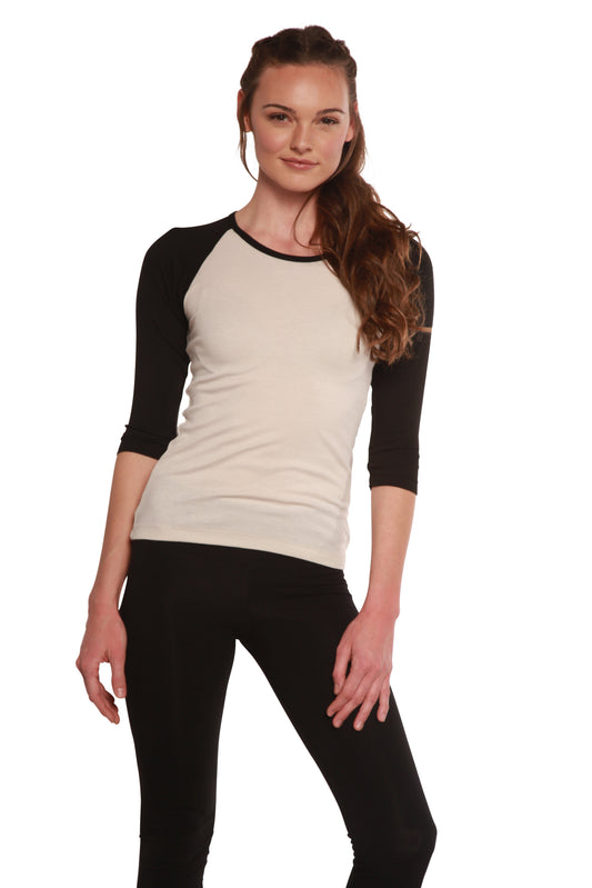 Clearance Women's Bamboo Viscose/Sorona 3/4 Sleeve T-Shirt - Shaketea