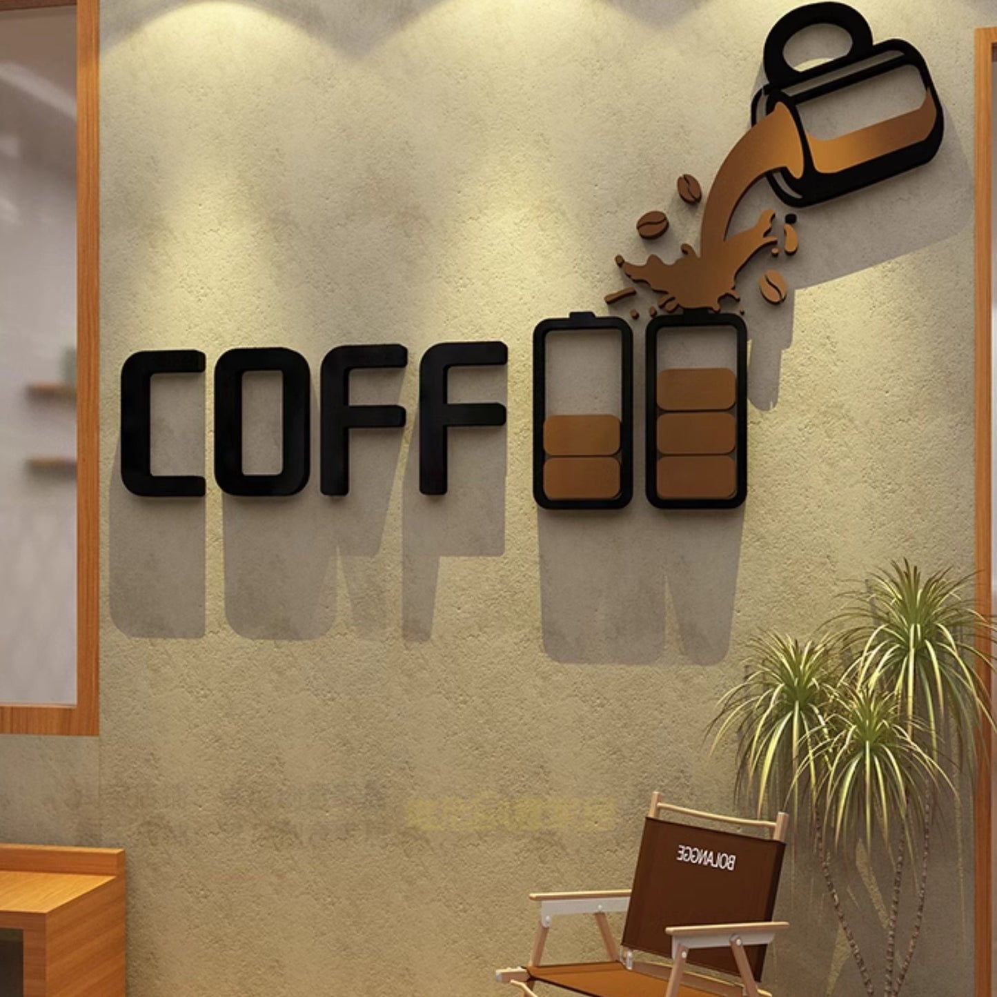 Coffee Wall Art Decor for Home Kitchen Business Coffee Shop Decoration