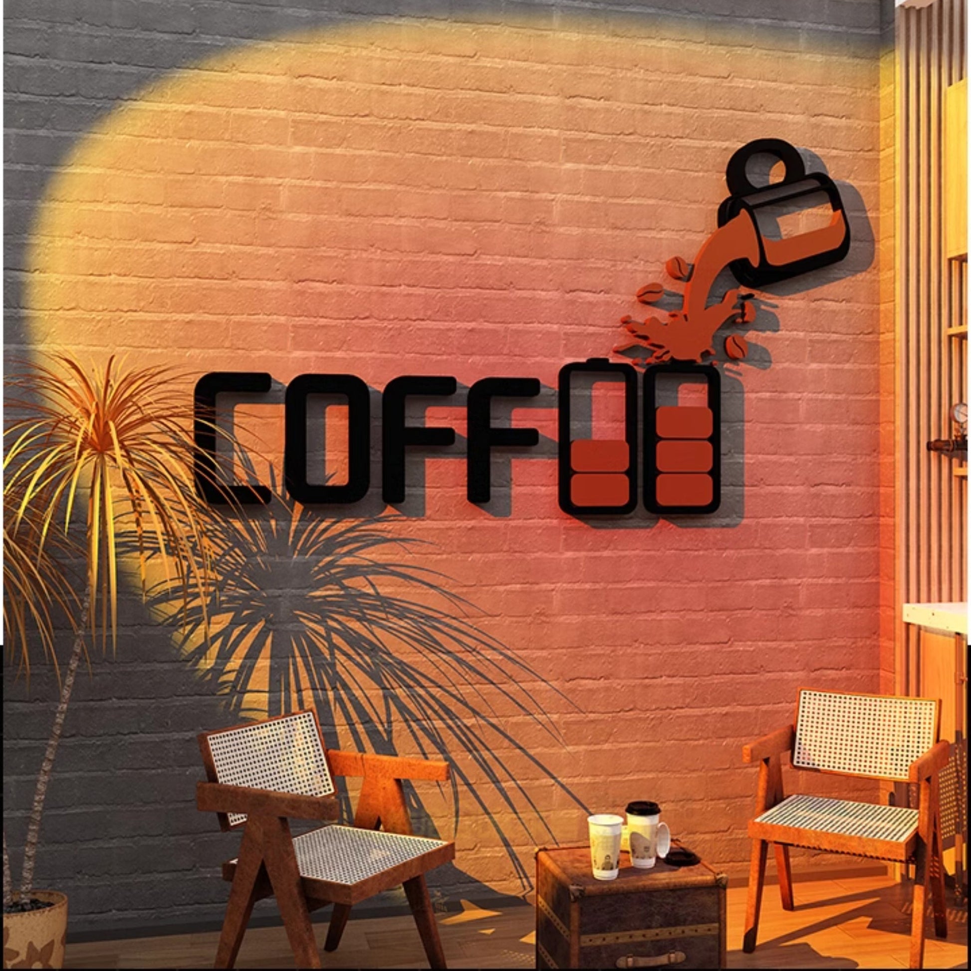 Coffee Wall Art Decor for Home Kitchen Business Coffee Shop Decoration