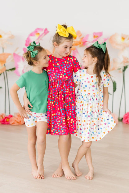 Colorful Dots Twirl Shorts