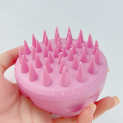 Comfort Shampoo Brush Scalp Massager with Handle, Soft Silicone Brush Hair Scrubber