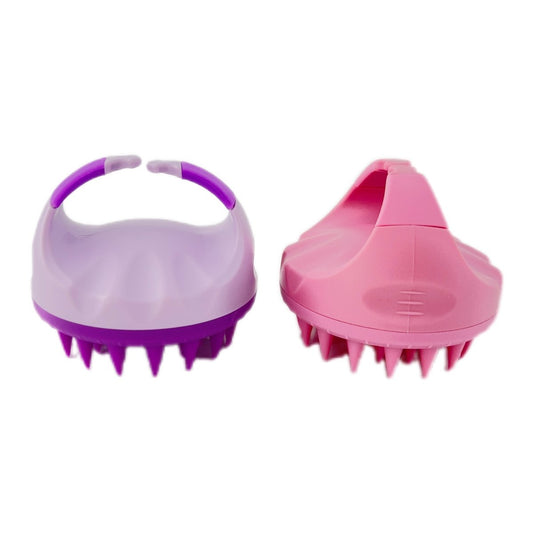 Comfort Shampoo Brush Scalp Massager with Handle, Soft Silicone Brush Hair Scrubber