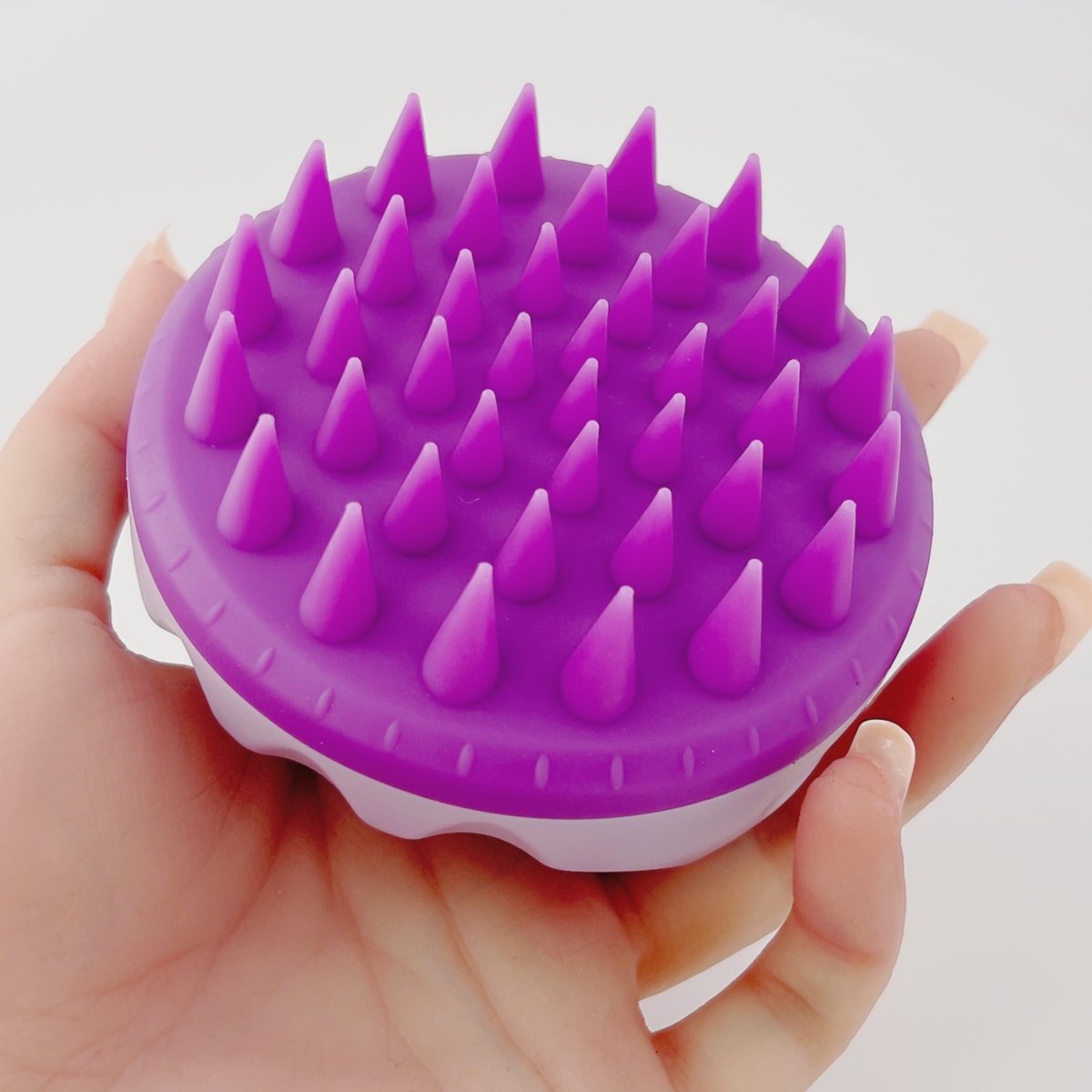 Comfort Shampoo Brush Scalp Massager with Handle, Soft Silicone Brush Hair Scrubber