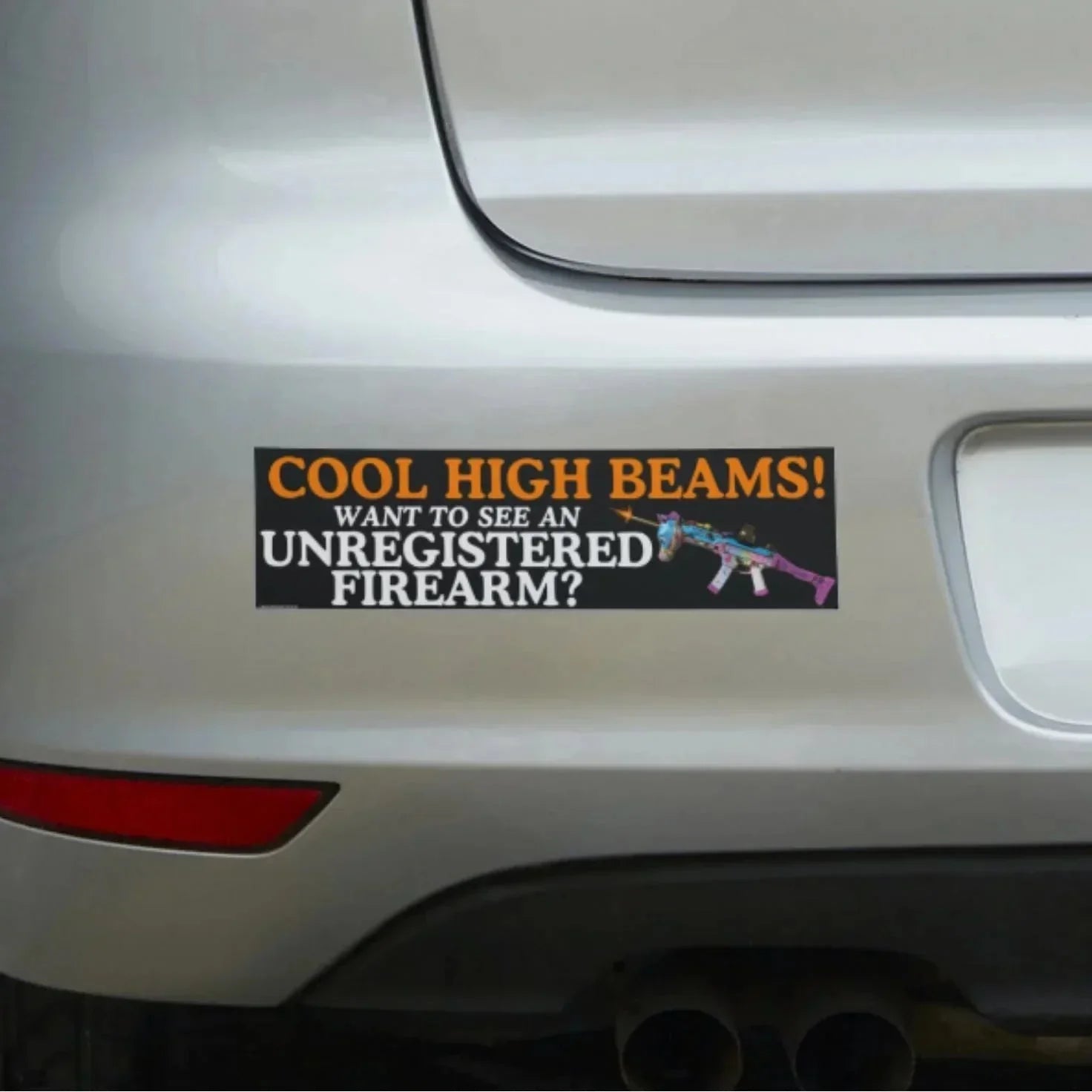 Cool High Beams! Want to See an Unregistered Firearm?