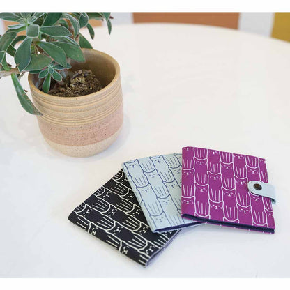 Cotton Fair Trade Wallet - Cat Prints
