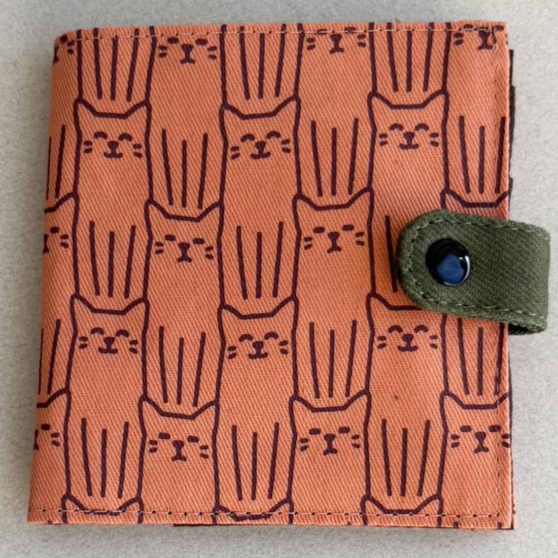 Cotton Fair Trade Wallet - Cat Prints
