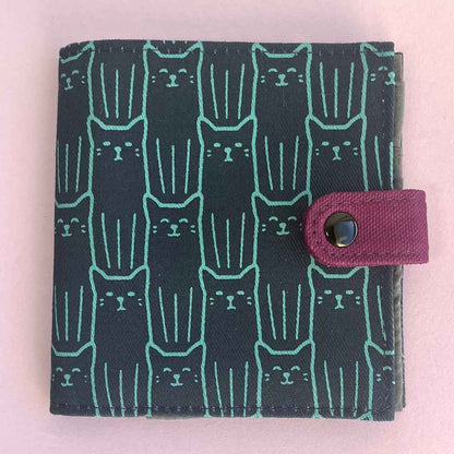 Cotton Fair Trade Wallet - Cat Prints