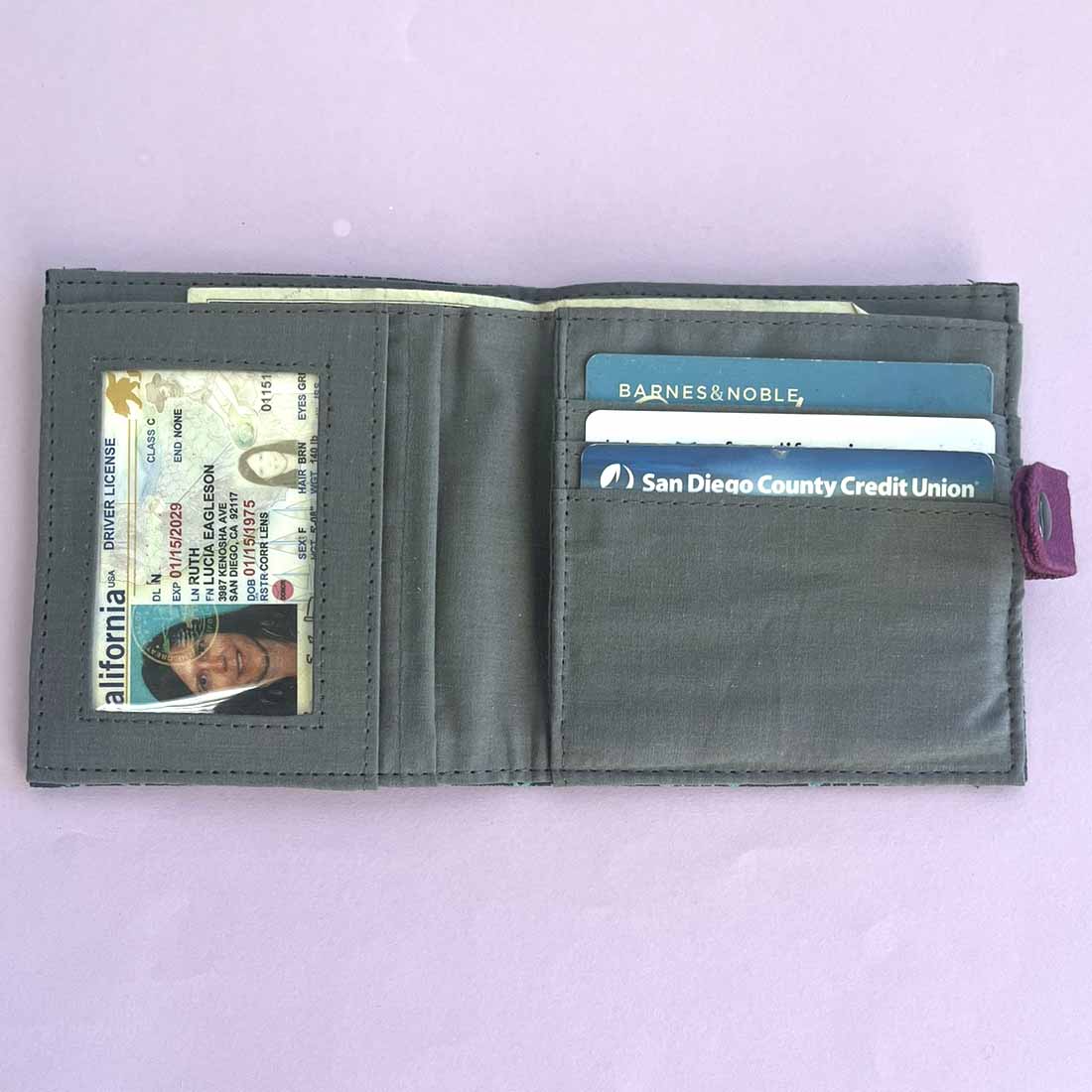 Cotton Fair Trade Wallet - Cat Prints