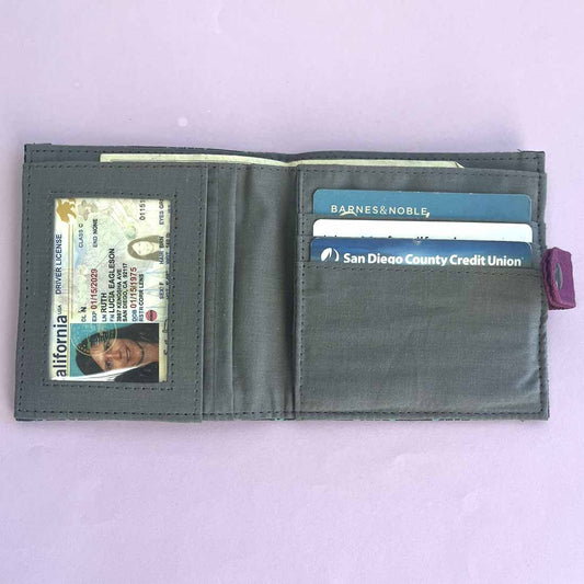 Cotton Fair Trade Wallet - Cat Prints