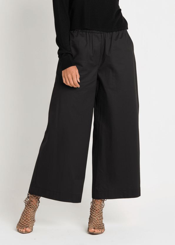 Cotton Flood Pants - Black