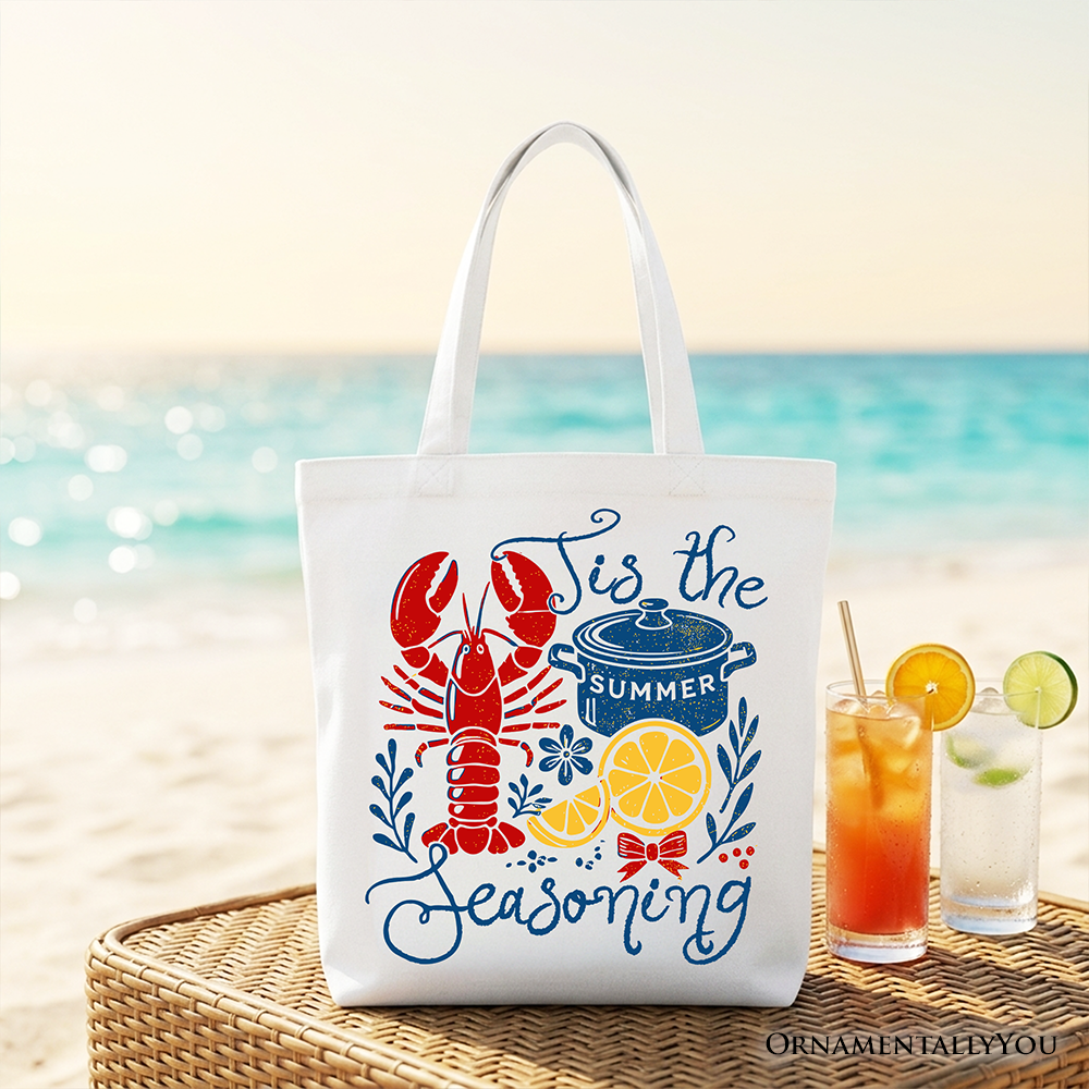 Crawfish Boil Season Summer Tote Bag, Seafood Funny Retro Gift Shopper - Shaketea