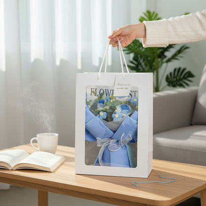 Crochet Rose Bouquet with Light Valentine’s Day Gift for Her